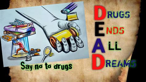 Anti Drug Day Posterhow To Draw Drug Abuse Dayanti Drug Awareness