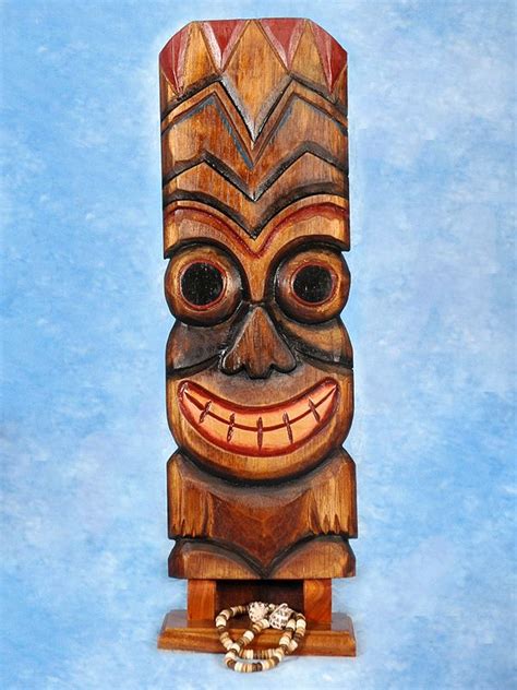 Here Is A Hand Carved Tiki Mask With A Colourful Finish This Money