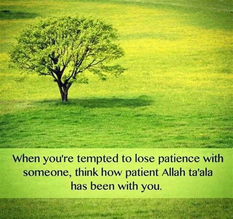 When You Are Tempted To Lose Patience With Someone Think How Allah Ta