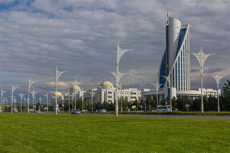 Marble Clad Buildings Of Modern Ashgabat Turkmenist Stock Image