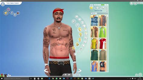 The Sims 4 Mod Tupac With All The Tattoos Perfect Youtube