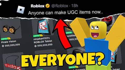 Everyone Can Make Ugc Items In Roblox Now Youtube