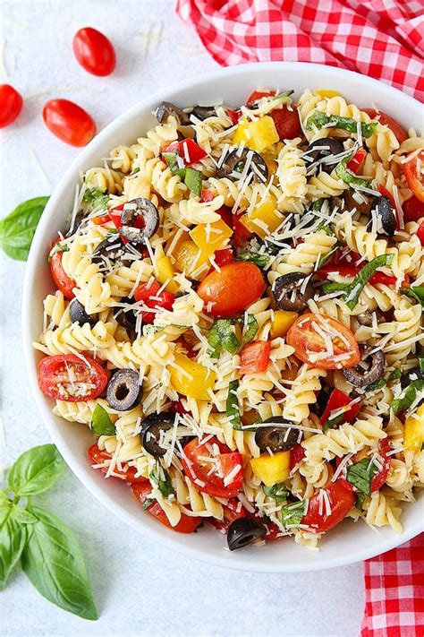 Brush vegetables with olive oil and season with salt and pepper before grilling or. Easy Pasta Salad
