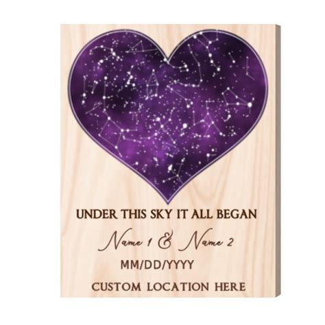 Personalized Star Map Wall Art For Couple Under This Sky It All Began