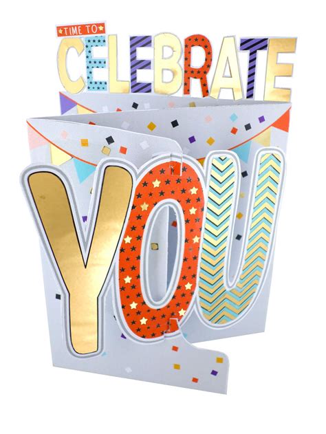 Time To Celebrate You 3d Cutting Edge Birthday Card Cards