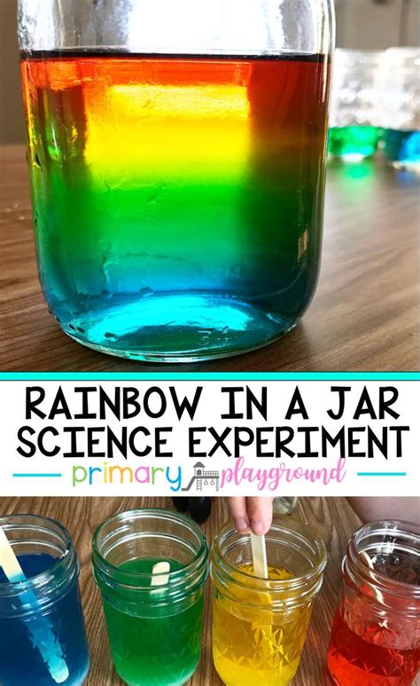 Rainbow In A Jar Science Experiment Primary Playground Preschool