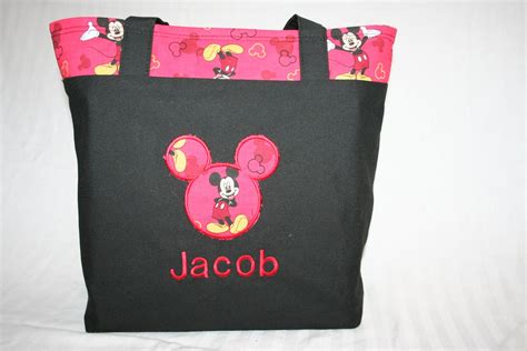 Personalized Mickey Mouse Tote Bag By Carpentercuties On Etsy