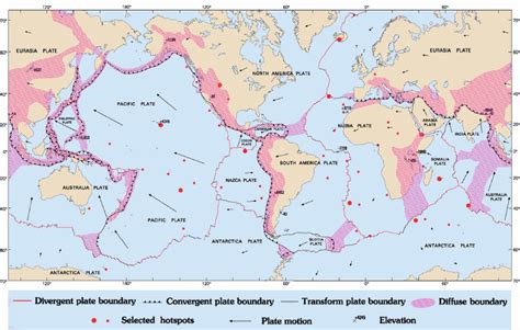 Tectonic Plate Boundary Map