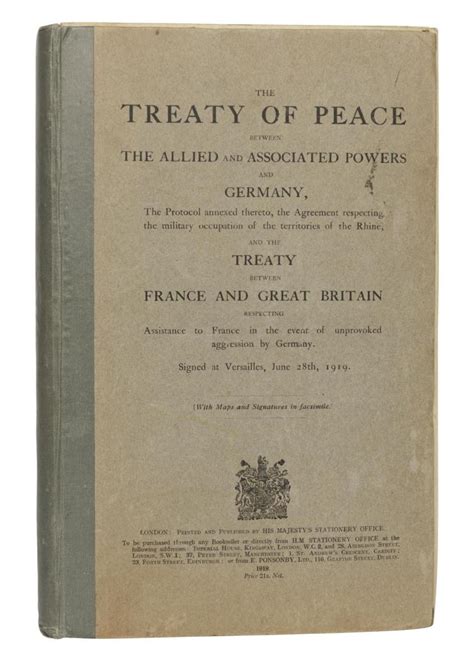 â The Treaty Of Peace Between The Allied And Associated Pow