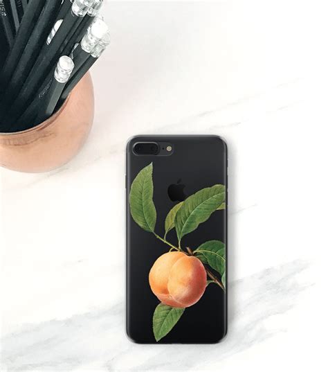 Peach Iphone 7 Plus Case Clear Peachy Iphone 7 Case Fruit