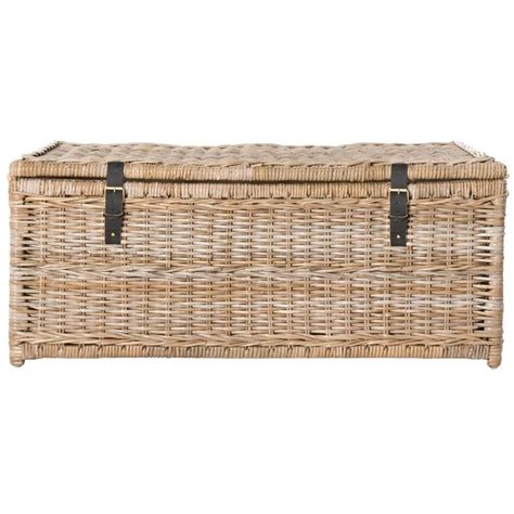 Happimess Caden 46 In Natural Wicker Storage Trunk Hpm9000c The Home