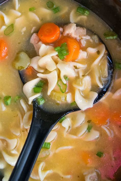 Whether it's from the broth, the vegetables, the gentle protein, or the combination, it does relieve congestion between the steam and the salt and is full of vitamins and. Crockpot Chicken Noodle Soup | One Pot Recipes