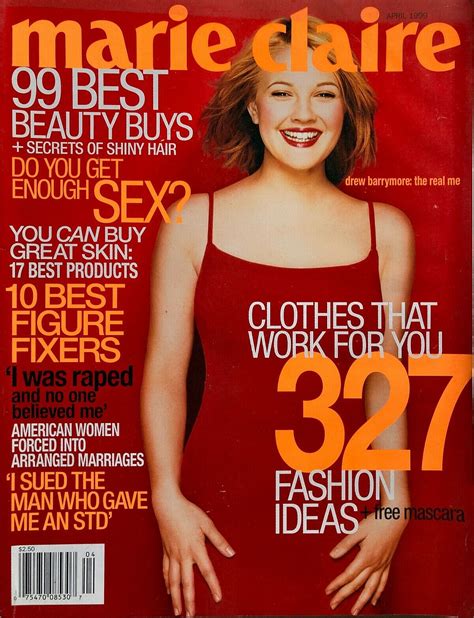 Marie Claire April 1999 Drew Barrymore The Real Me Magazine