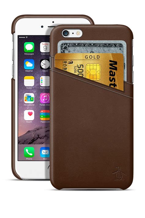 Original Penguin | Brown iPhone 6/6s Credit Card Slot Case | Iphone, Iphone 6s case, Iphone ...