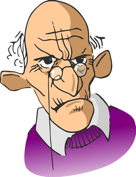 Download Old Grumpy Man Cartoon Clipart 933723 Pinclipart