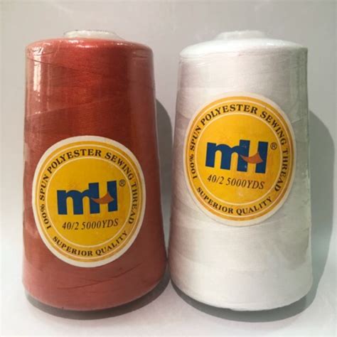 Mh Polyester Sewing Thread Sinulid 5000yards Sold Per Cone Shopee