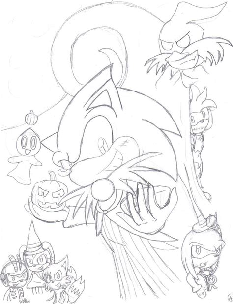 Sonic Halloween Pages Coloring Pages