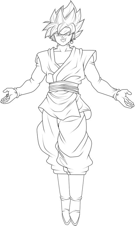 He is based on sun wukong (monkey king). Goku Black Super Saiyan Rose Lineart by Frost-Z on DeviantArt