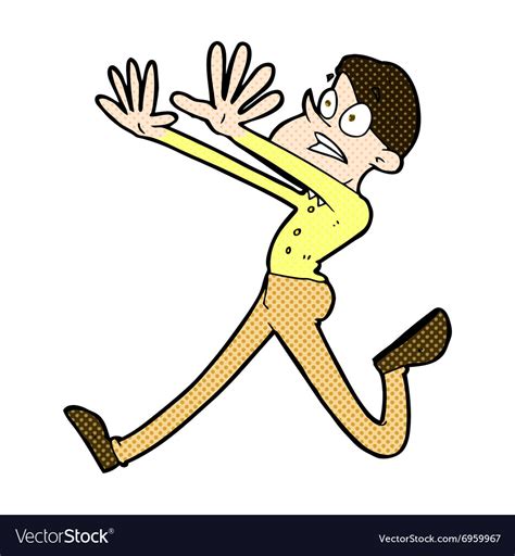 Comic Cartoon Man Running Away Royalty Free Vector Image