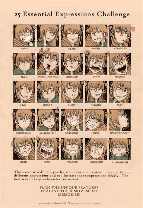 25 Expressions Challenge By Lazy Little Lass On Deviantart