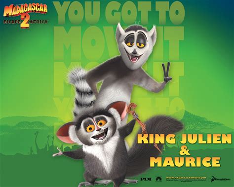 Mort is in love with king julien, but king julien isn't interested in mort. Madagascar's Lemurs King Julien and Maurice Desktop Wallpaper