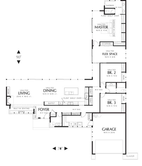 Large house floor plans, blueprints, layouts & designs. Ranch Plan: 2,498 Square Feet, 3 Bedrooms, 2.5 Bathrooms ...