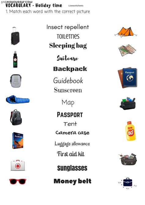Travelling Vocabulary Interactive And Downloadable Worksheet You Can
