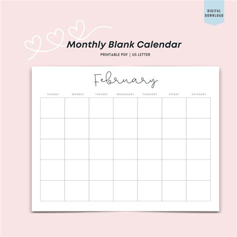 Calendario En Blanco Imprimible A4 A5 Y A3 Pdf Y Png E Plantilla Images