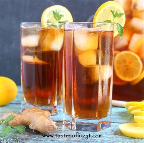 Lemon Ginger Sweet Tea It Wouldnt Be Summer Without A Cold Refreshing Glass Of Sweet Tea