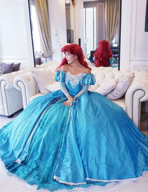 Blue Ariel Dress Little Mermaid Costume Ariel Adult Etsy
