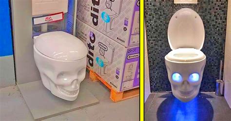 This Skull Toilet Has Built In LED Lights For A Quick Release Of Your Demons
