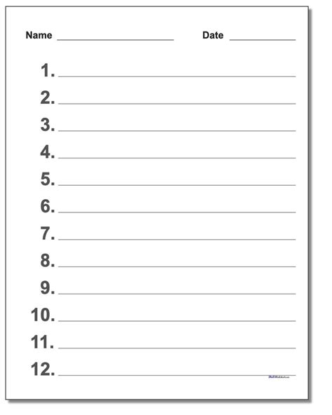 Draw a picture and write about it using this free writing template for primary grades. Numbered Lined Paper