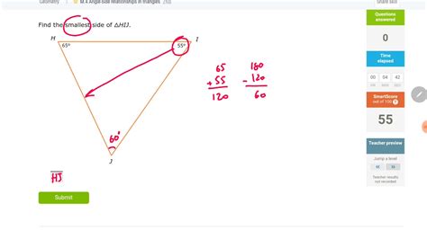 Ixl M4 Angle Side Relationships In Triangles Youtube
