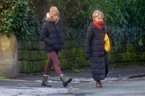 Phoebe Dynevor With Her Mother Sally Dynevor In Manchester Gotceleb