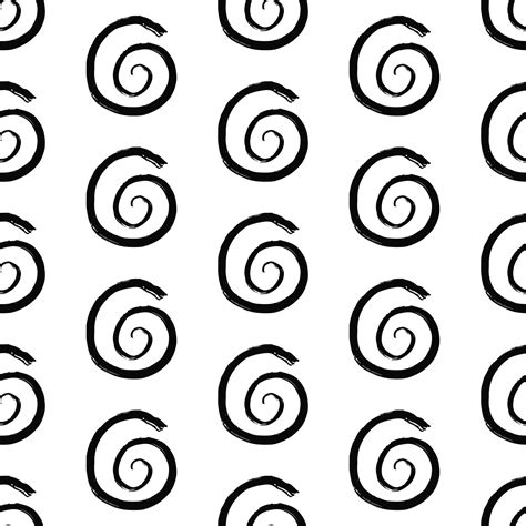 Abstract Seamless Pattern With Hand Drawn Grunge Circle Swirl 3265216