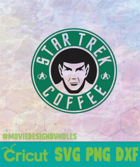 STAR TREK SPOCK COFFEE LOGO SVG PNG DXF Movie Design Bundles