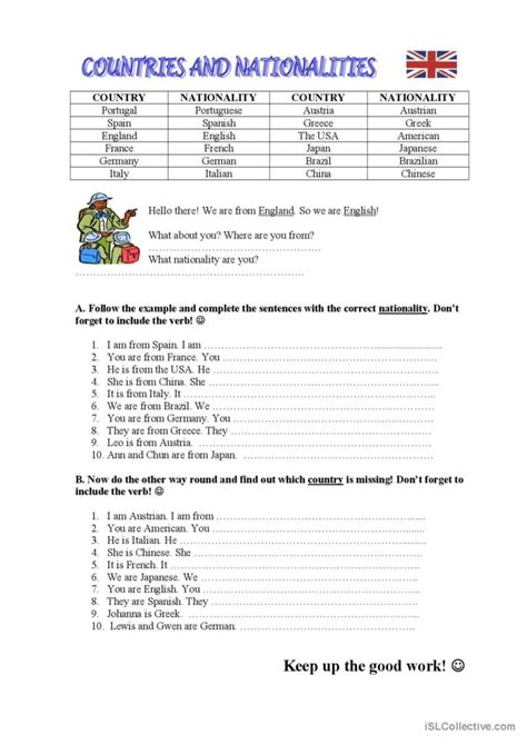 Countries Nationalities English Esl Worksheets Pdf And Doc