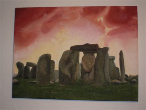 Stonehenge In Oil Artwork Painting Stonehenge
