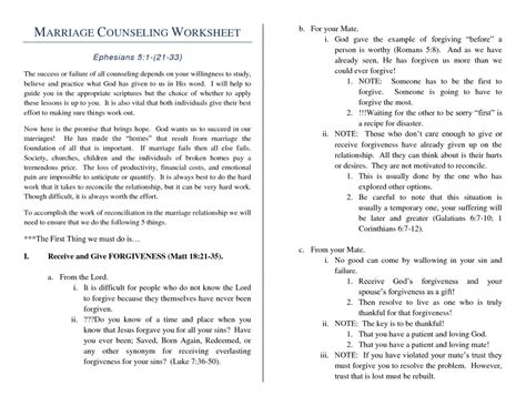 Marriagehelpworksheet Marriage Counseling Worksheet Couples