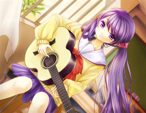 School Girl Playing Guitar~ Speedpaint By Doeleng On