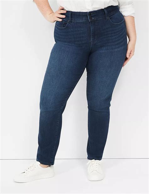 Tighter Tummy Fit High Rise Straight Jean Lanebryant
