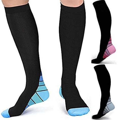 3 Pairs Graduated Compression Socks 20 30mmhg For Men And Women Best