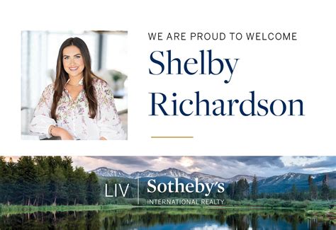 Welcome Shelby Richardson To The Liv Sir Team Liv Sothebys