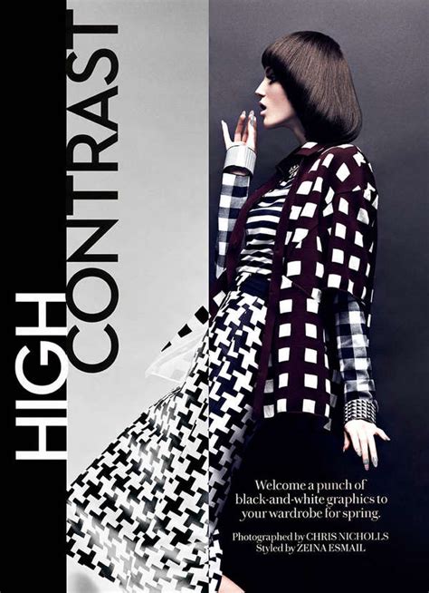 Graphic Patterned Fashion Fashion Magazine High Contrast