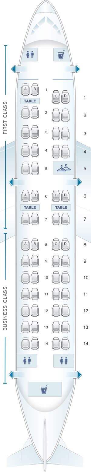 Seat Map Delta Air Lines Airbus A319 31c Vip Seatmaestro