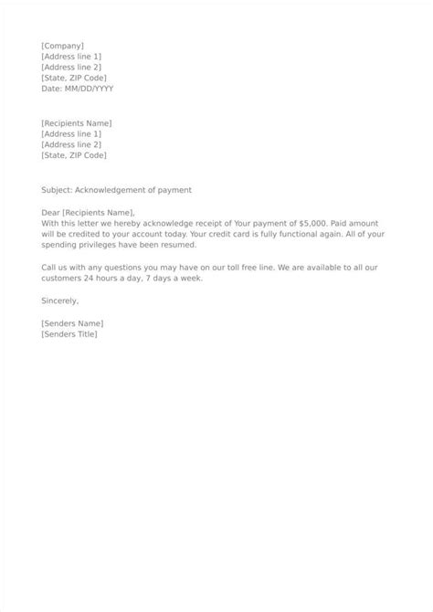 Paid In Full Receipt Letter Collection Letter Template Collection