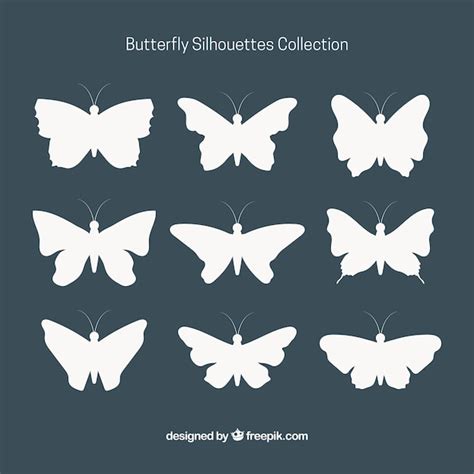 Free Vector Collection Of Decorative Butterfly Silhouettes