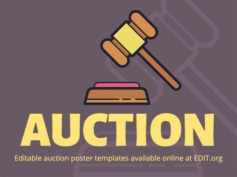 Free Templates To Create Auction Posters And Ads