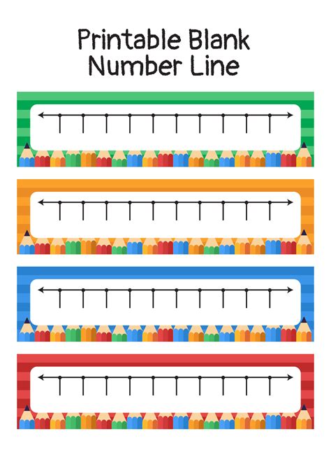 Blank Number Lines Printable