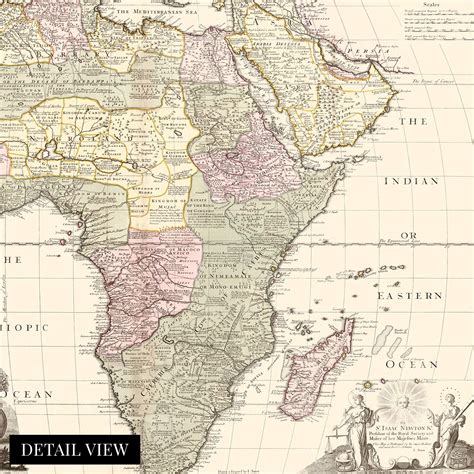 Historix Vintage 1725 Africa Map 18x24 Inch Vintage Map Of Africa